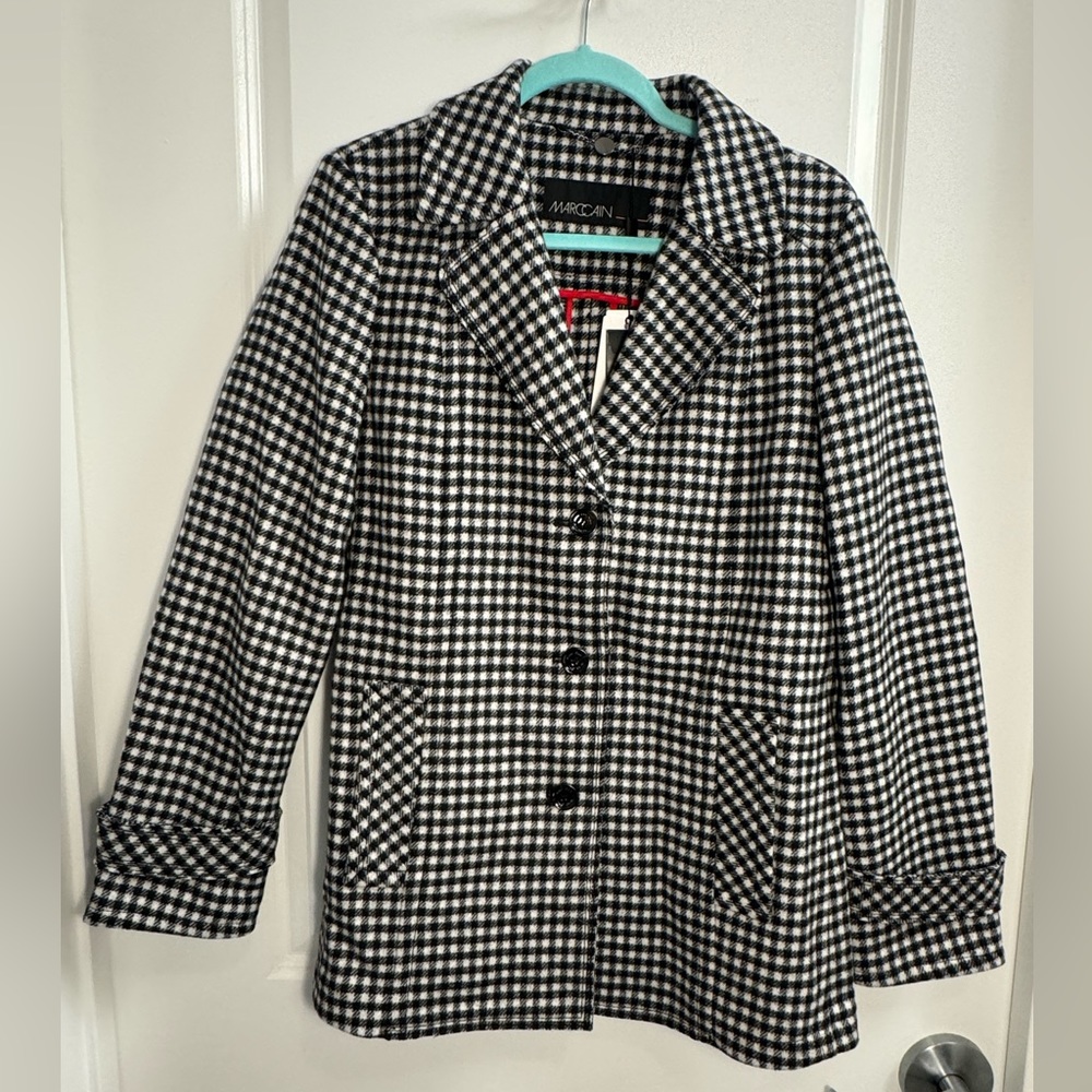 SOLD Marc Cain Houndstooth Peacot NWT MSRP $840
